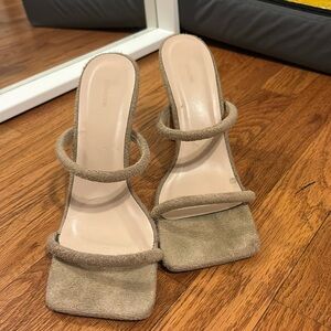 Terry Cloth Tan Heels